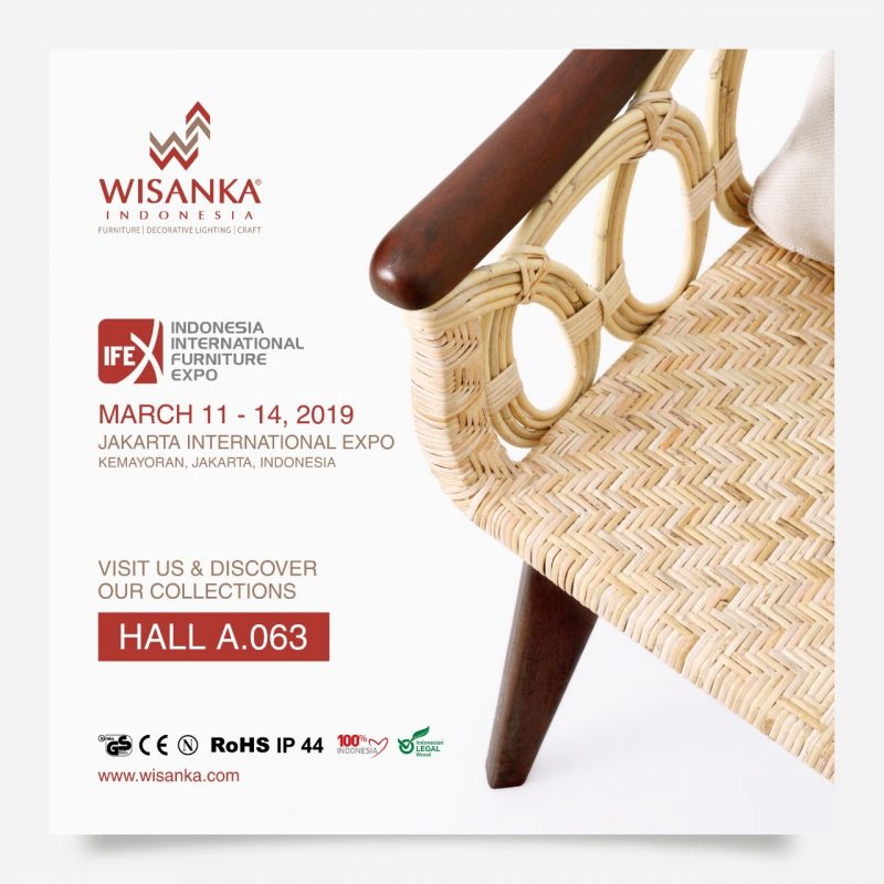 Wisanka Indonesia IFEX 2019 Indoor Teak Rattan Furniture