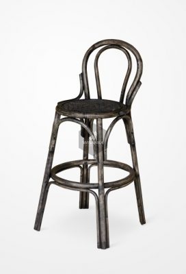 Cufie Rattan Bar Stool Black