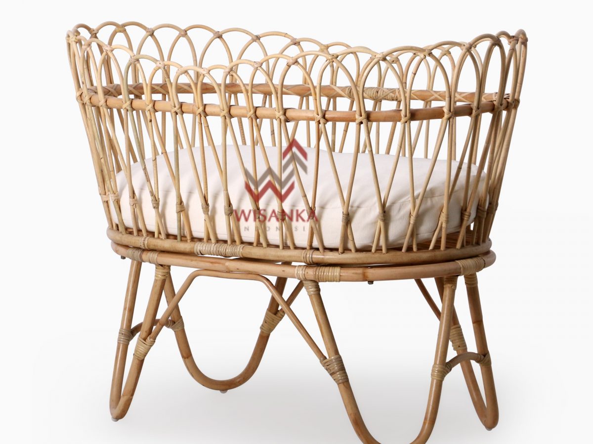 vintage rattan bassinet