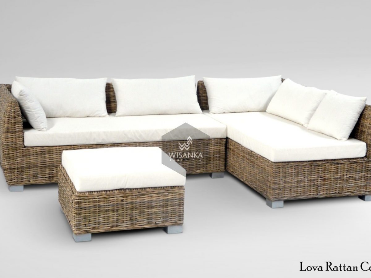rattan sofa corner set