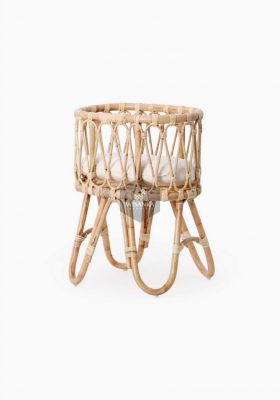Masha Rattan Doll Bassinet