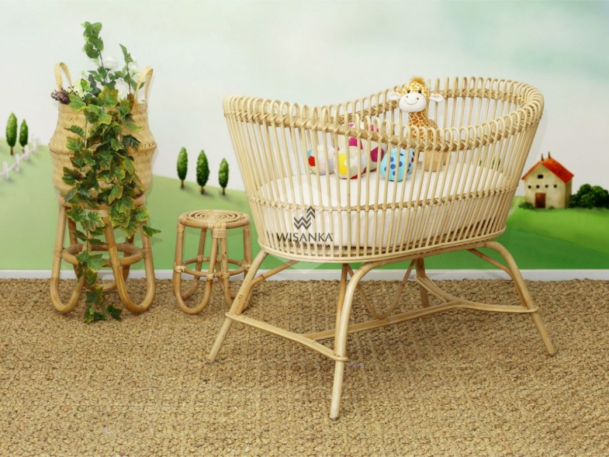 baby bassinet rattan