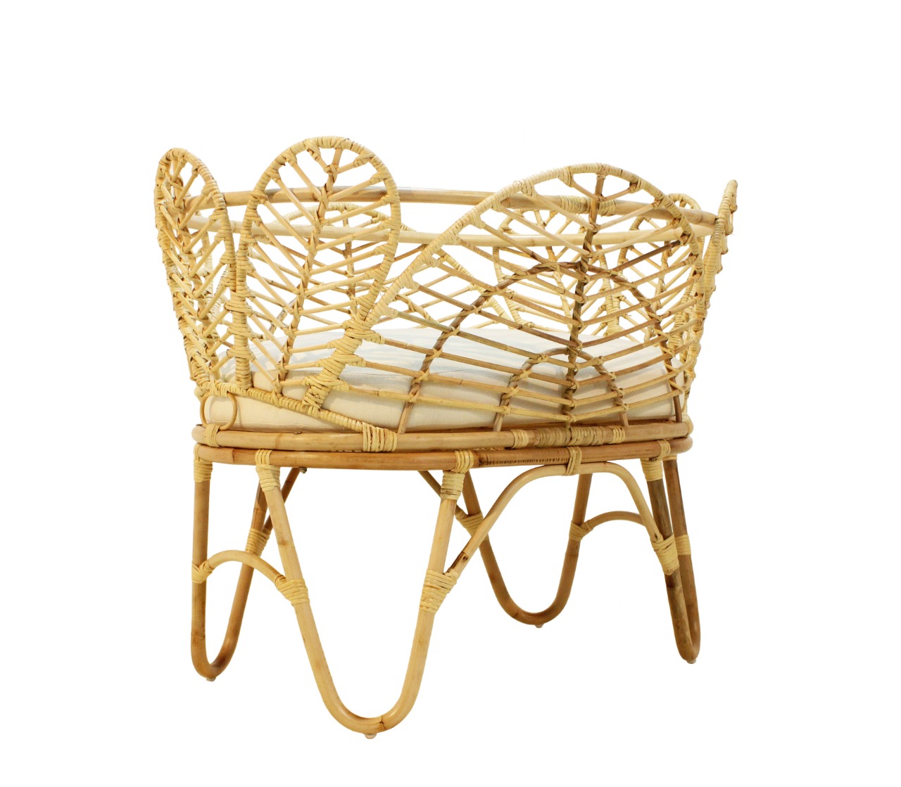 rattan baby bed