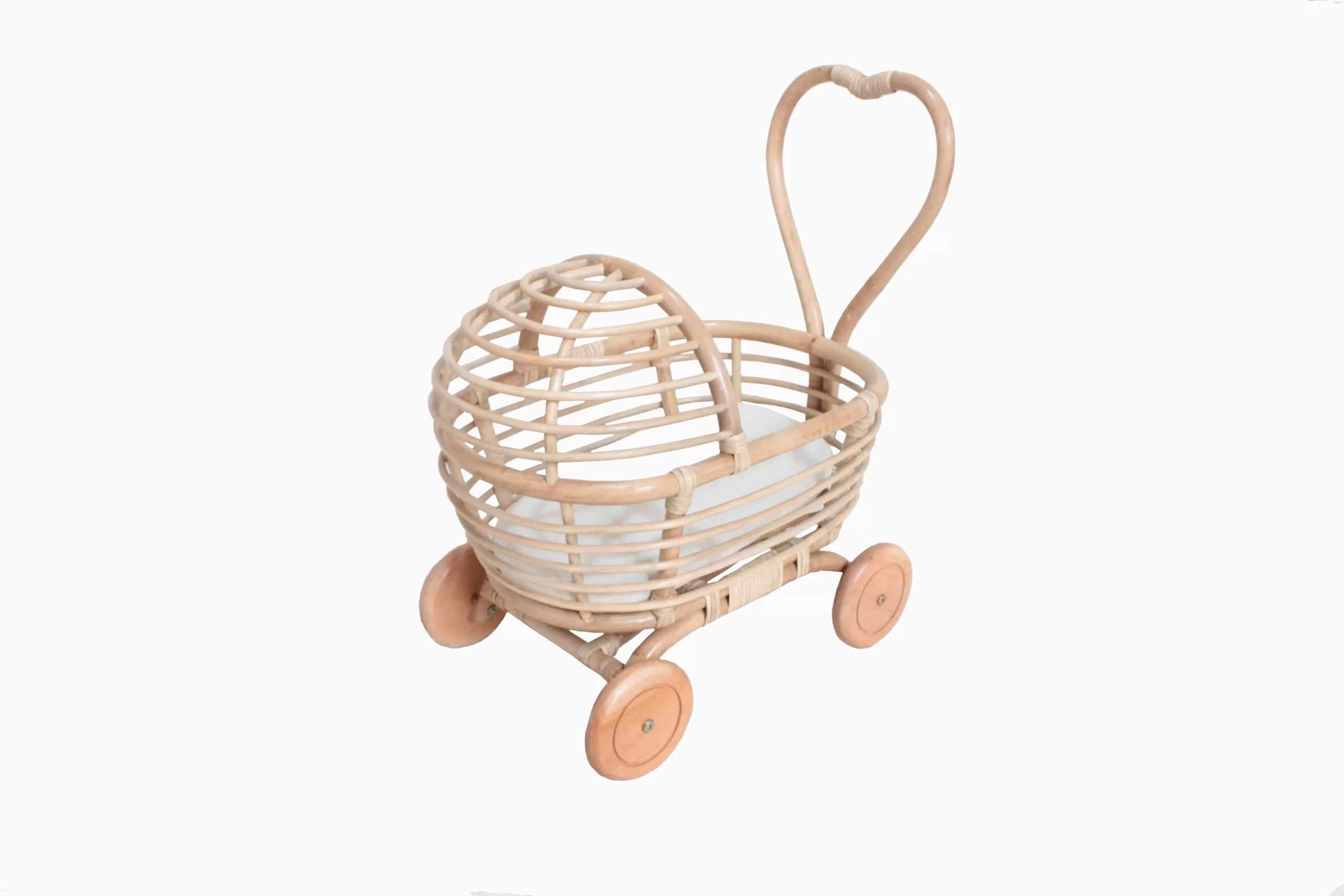 Castle Rattan Doll Pram Natural Color Indonesia rattan furniture supplier